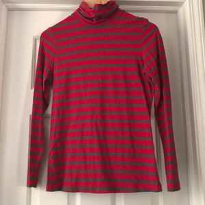 Red and grey turtleneck